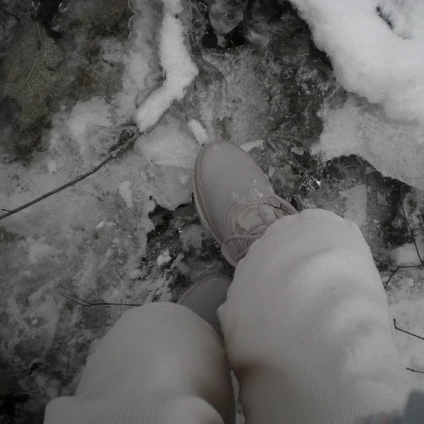 Nikon COOLPIX S200 ♱ stepped into frozen creek